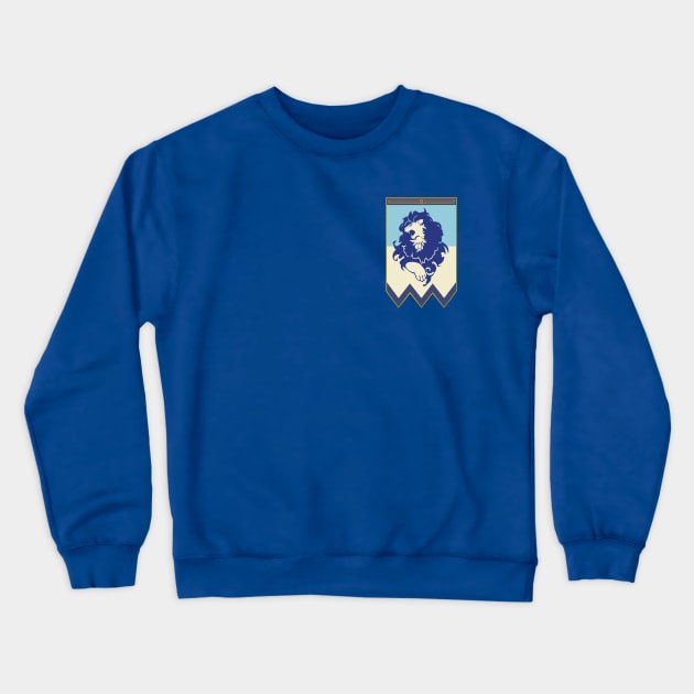 Blue Lions Banner Crewneck Sweatshirt by urufangu